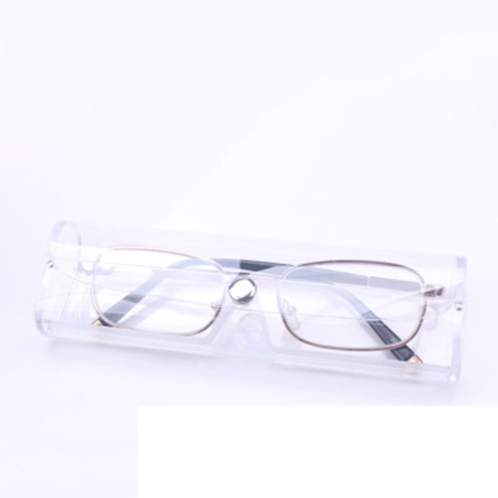 1 Pcs Protable Eyewear Boxes Kawaii PVC Glasses Box Cute Girl's Transparent Glasses Case Eyewear Accessoires: clear / 15x4.5x2.2
