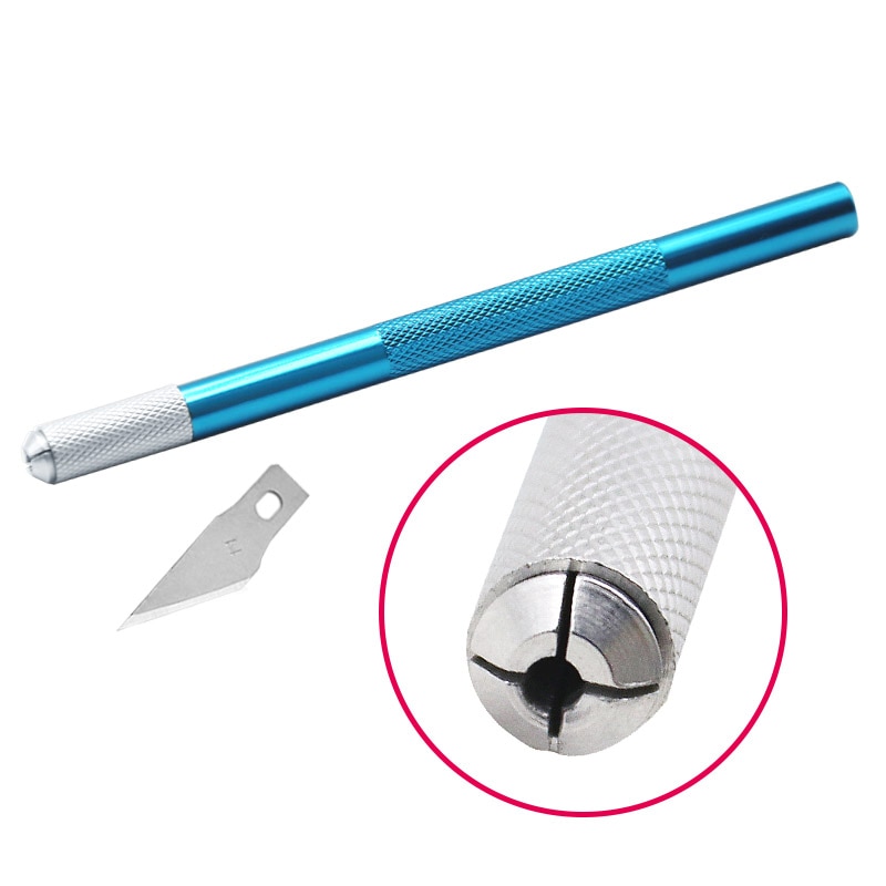 Cortador de bisturí antideslizante, cuchillas de acero inoxidable para manualidades, reparación de PCB, películas de cuero, herramienta multiusos DIY, 6 uds.
