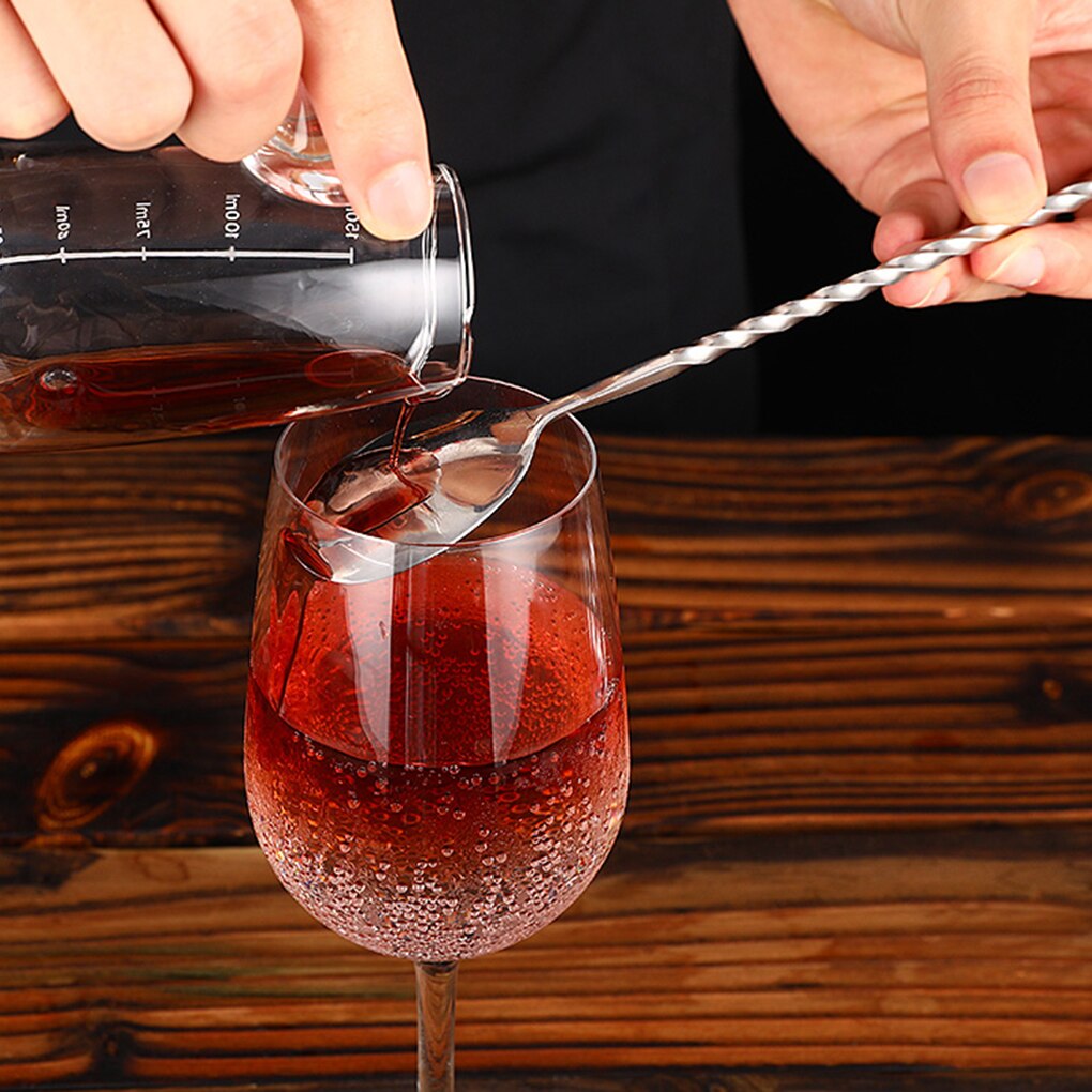 Mixing Spoon Stainless Steel Cocktail Shaker Mixer Drink Hawthorne Strainer Ice Tongs Measure Cup Bartender Bar Tools Kit
