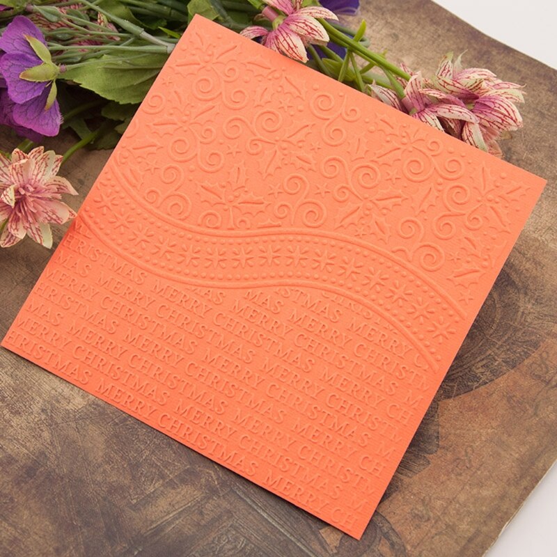 Plastic Embossing Folder Template for DIY Scrapbook Photo Album Card Christmas-S001