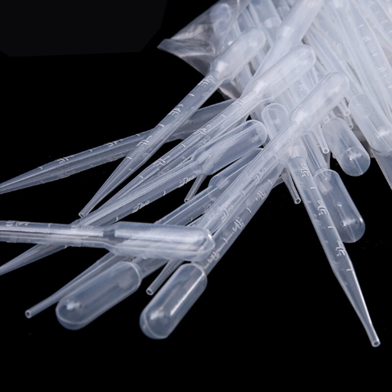 Mixed-Size Verpakking 1 Ml, 2 Ml, 3 Ml, 5 Ml Plastic Microschaal Pipet Transparante Dropper