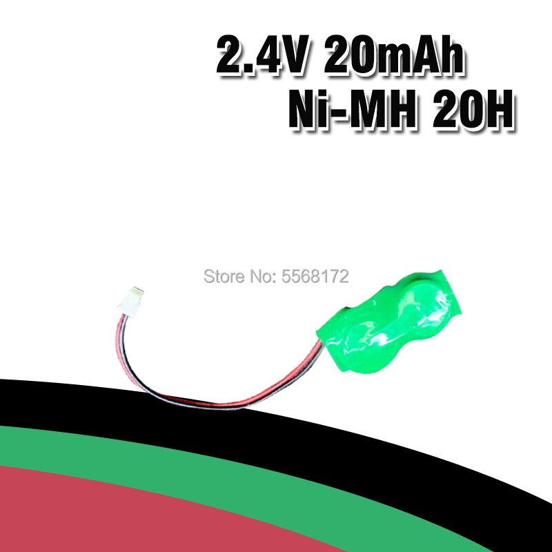 20mAh 2.4V Ni-MH con batteria a bottone ricaricabile CMOS BIOS di linea batterie Ni MH