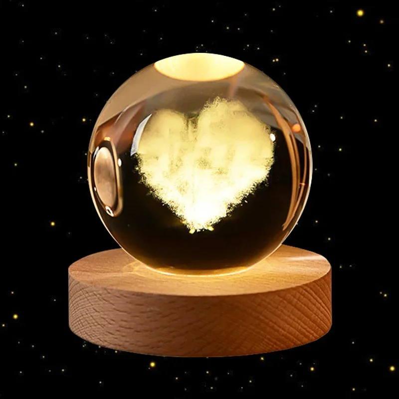 Bola de cristal 3D de 6cm, bola de cristal, Planeta Tierra, Base de madera, sistema Solar, astronomía de galaxia, de cumpleaños, decoración de escritorio para el hogar: Azul oscuro