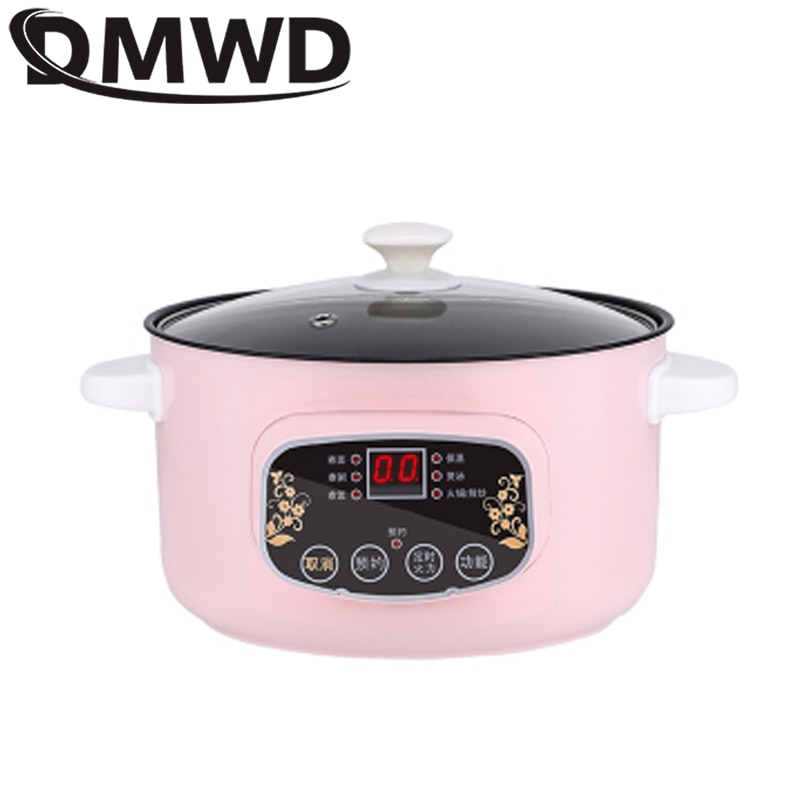 DMWD Multifunctional Electric Cooker Heating Pan Electric Cooking Pot Machine Hotpot Noodles Eggs Soup Steamer mini rice cooker