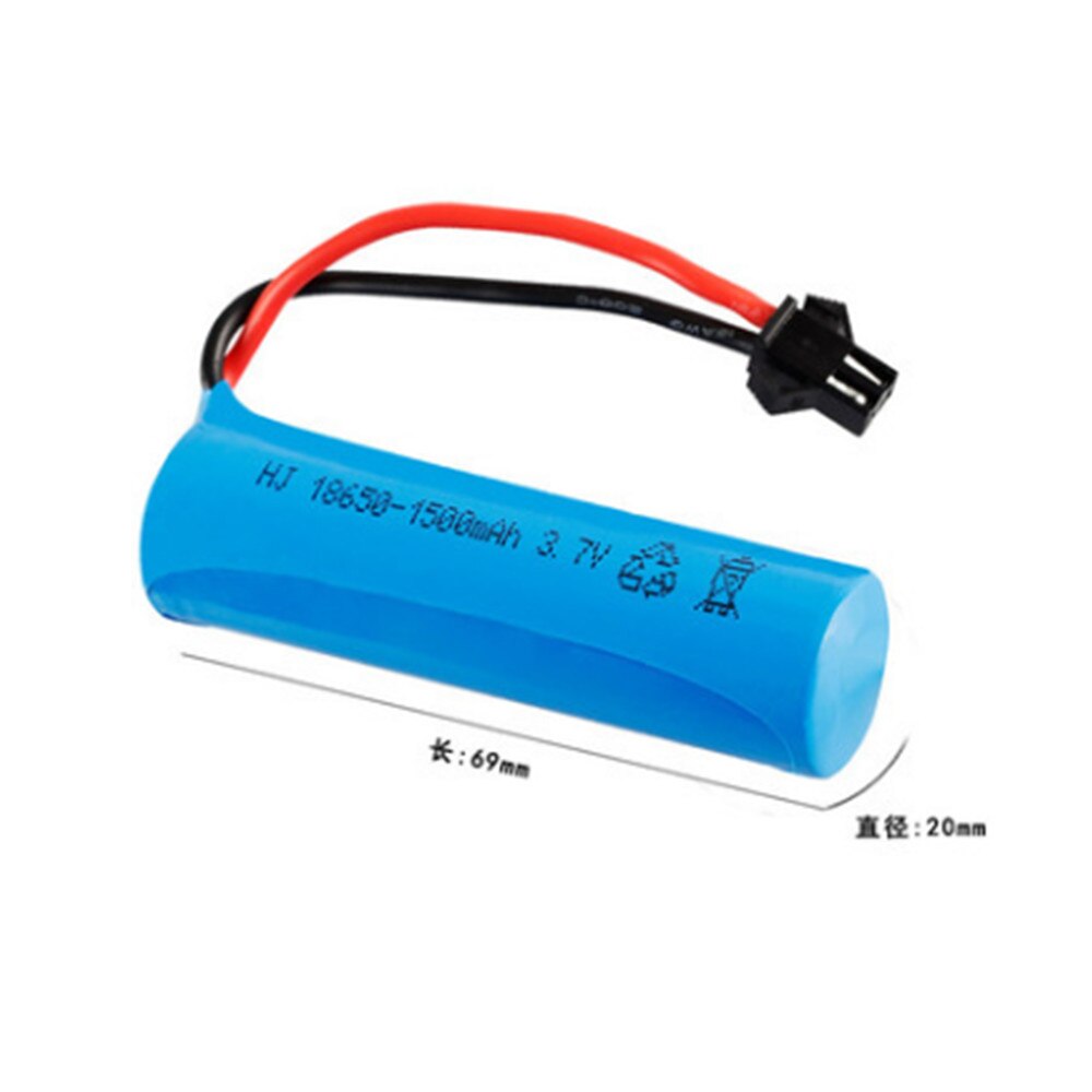3.7V 1500mAh 18650 rechargeable Battery For RC helicopter Airplanes car Boat Toys Spare Parts 3.7v Li-ion battery SM plug