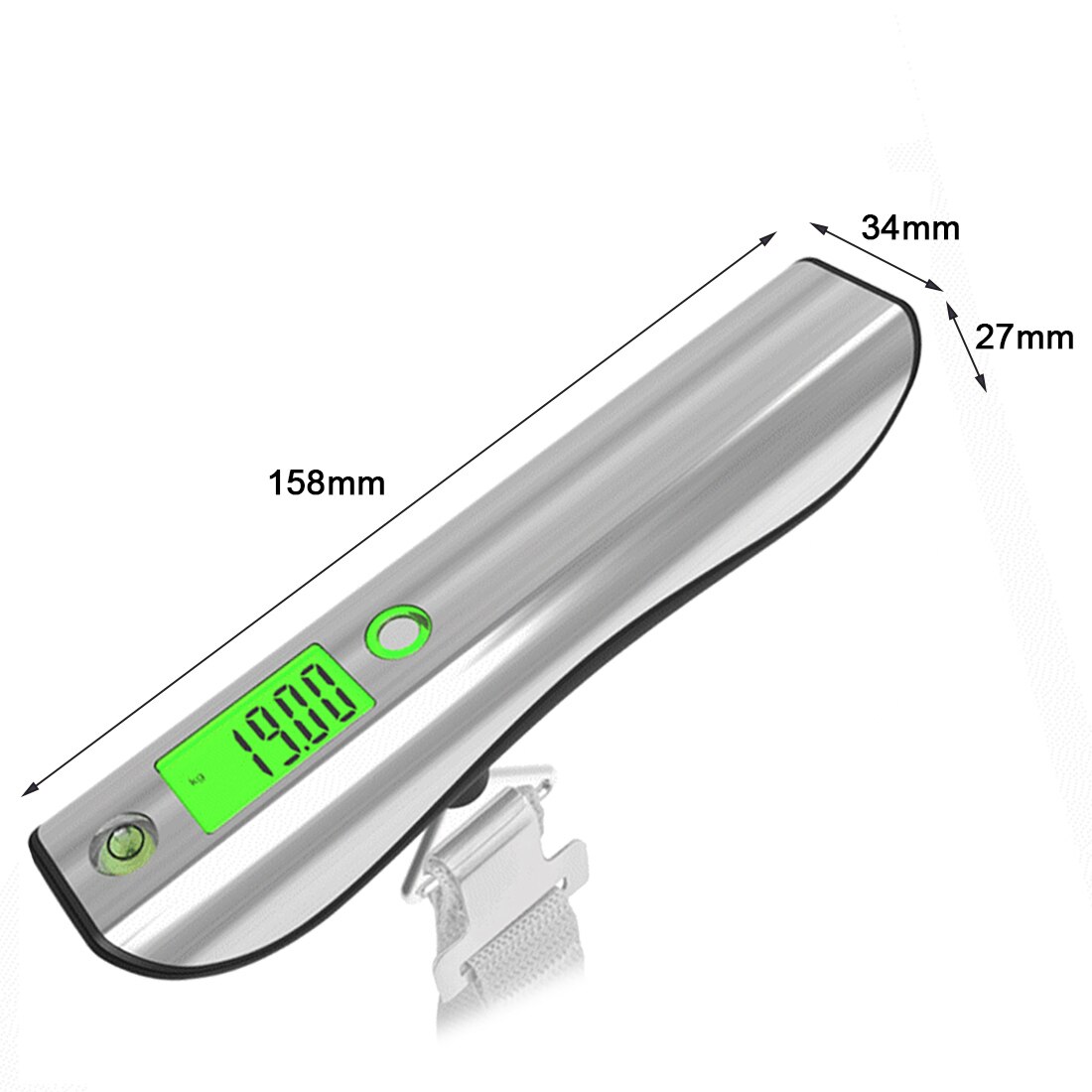50kg/110Lbs Luggage Scale with Handy Bubble Level and Tape Measure For Traveler Electronic Balance Baggage Weight Scale