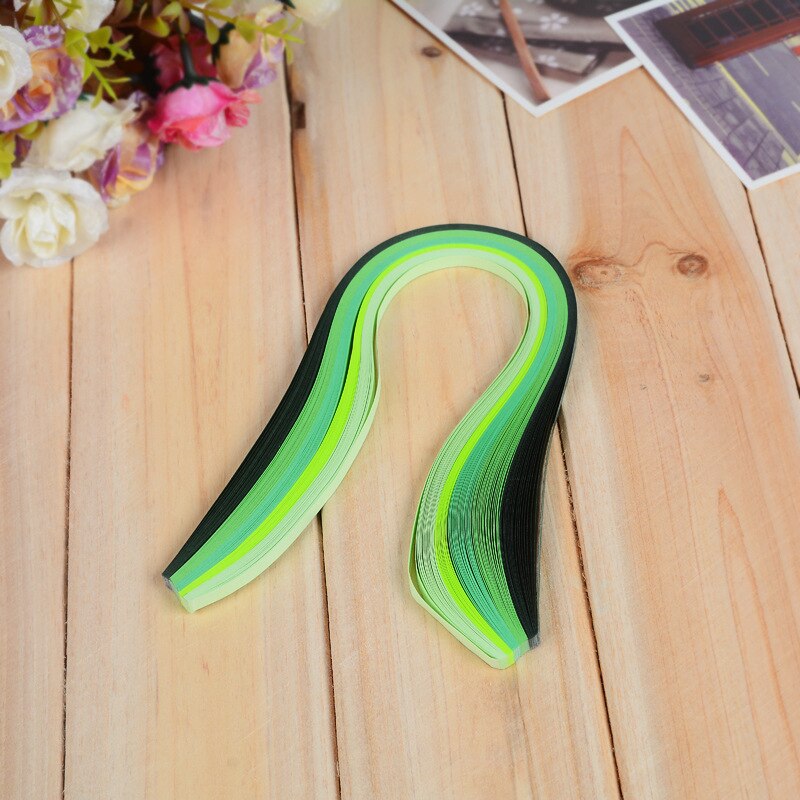 100pcs Diy Gradient Decorative Quilling Paper Strips Decorative Paper Pattern Feather Hand Origami Tools Handmade Making: B