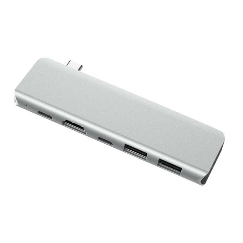 5-In-1 USB C di Tipo HUB-C a Più Porte USB 3.0 di Tipo C Adattatore di Alimentazione USB-C HUB Splitter Dock