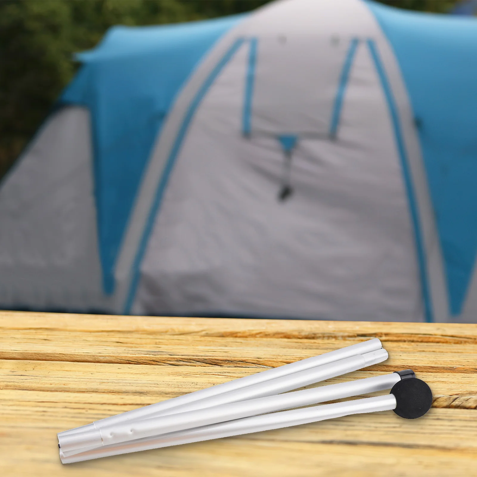 1 fascio 1.6/2.1m Pieghevole Spiaggia Baldacchino Tenda Palo Riparo Tarp polo in Lega di Alluminio Stufa Esterna Accessori per Il Campeggio Festa