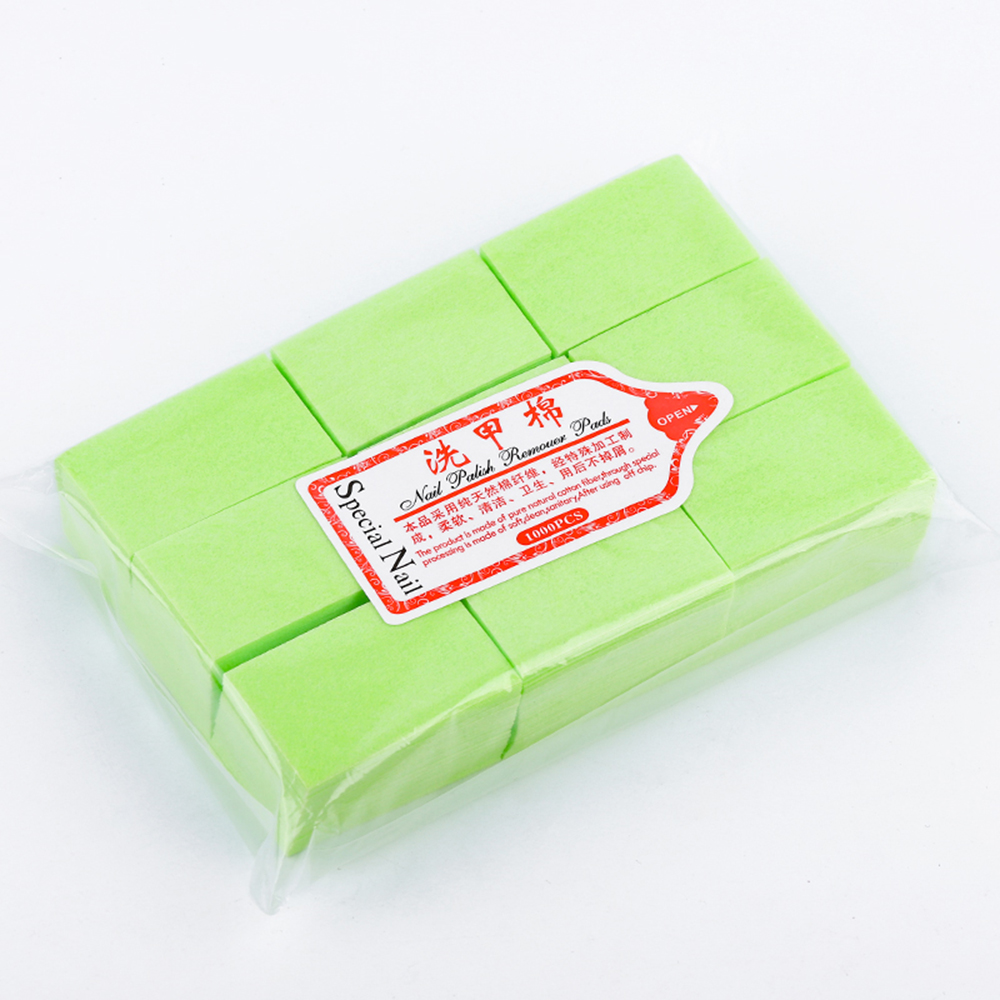 1 pakke fnugfri servietter servietter neglelakfjerner gel negleservietter negle klippepuder manicure pedicure gel værktøj: Lysegrøn