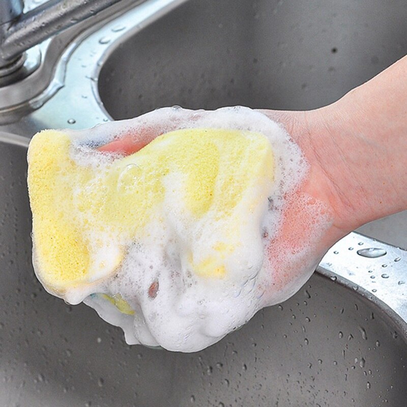 Kitchen Scrubbing Liquid Detergent Dispenser With Sponge Box Press-type Liquid Box Scouring Pad Dishwashing Soap Dispenser