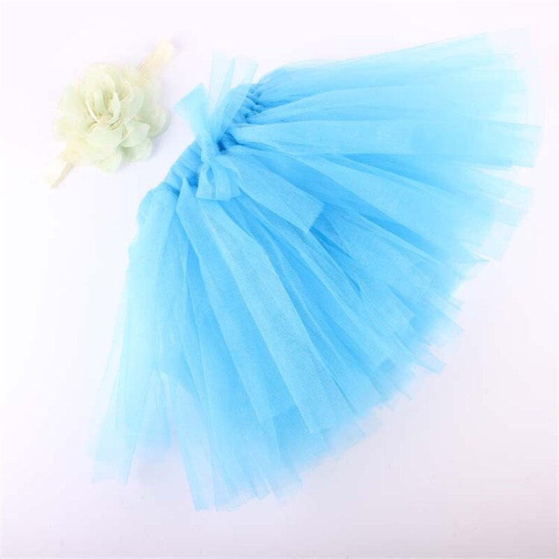 Jupe Tutu de couleur unie pour bébés filles | Jupes en dentelle pour nourrissons, Costumes de photos de fête avec bandeau à fleurs, jupe en maille