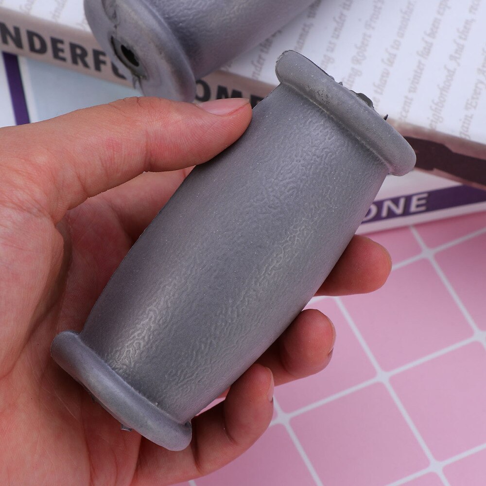 Muleta de goma suave con agarre de mano, muletas fuertes, recambios de muletas, accesorios (gris), un par