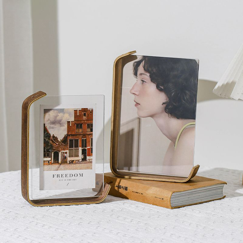 Marco de fotos transparente acrílico , marco de fotos de 6/7/8 pulgadas, tablero de exhibición de colección de sellos personalizados, decoración de escritorio para fotos