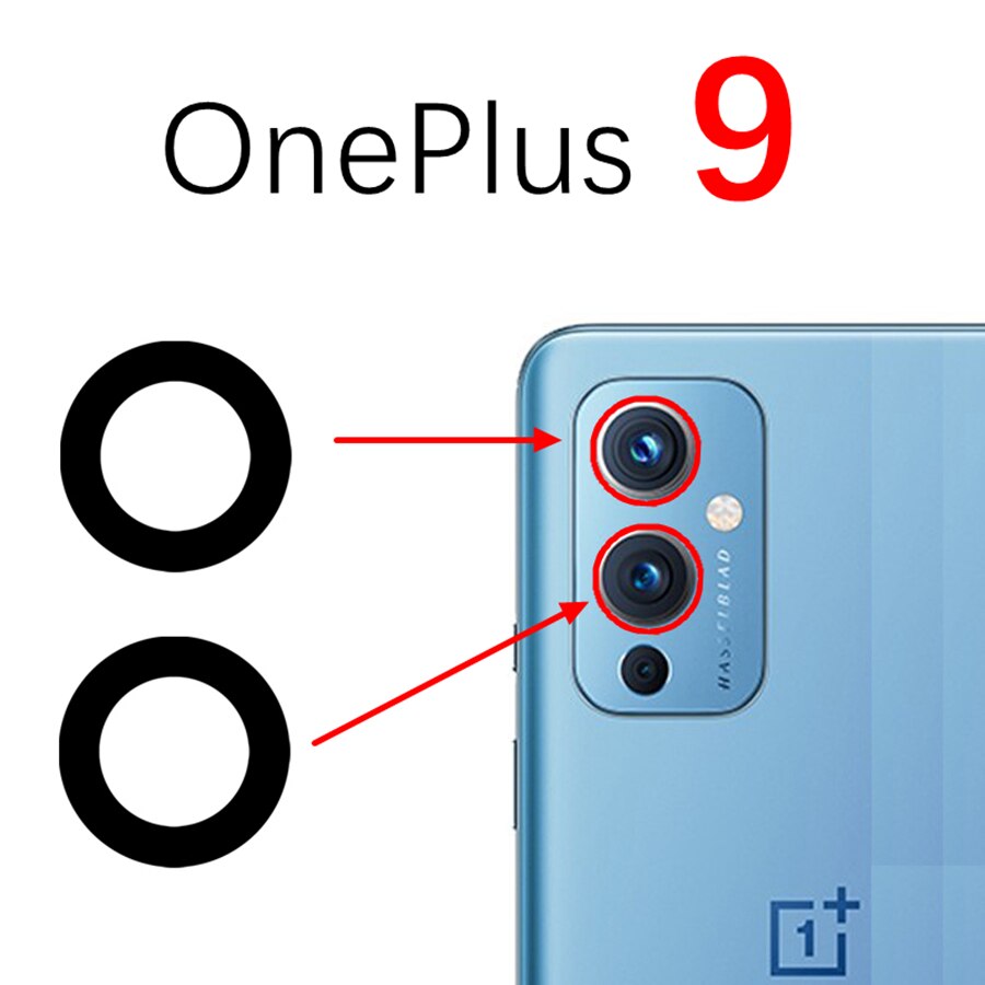 Hinten Zurück Kamera Glas Objektiv Für OnePlus 3 5 5T 6 6T 7 7T 8 8T 9 Pro Nord N100 Kamera Glas Abdeckung Ersatz Mit Klebeband: OnePlus 9