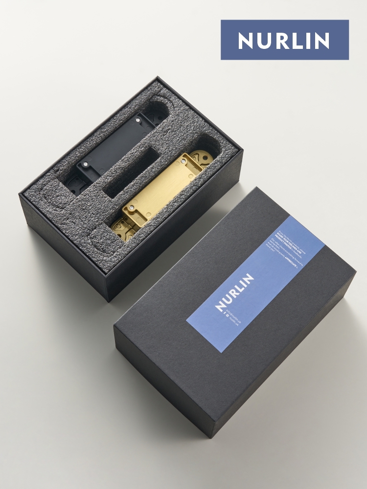 Nurlin unsichtbare Türscharniere, 3D-verstellbare verdeckte Scharniere, glänzendes Gold, Schwarz, helles Chrom, Zinklegierung, Stoßscharnier, robust