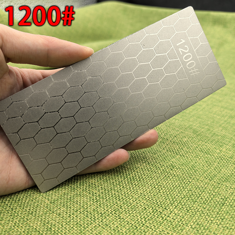 Piedra de afilar de diamante en forma de panal para cocina, esmeril de un solo lado, tipo panal, herramientas de afilado de tijera Manual para el hogar, 1 ud.: Borgoña