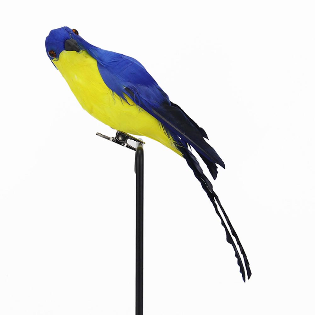 Plume perroquet en mousse 20CM | Grand perroquet en araignée, fenêtre, décoration de maison, oiseau décoratif de jardinage: Bleu