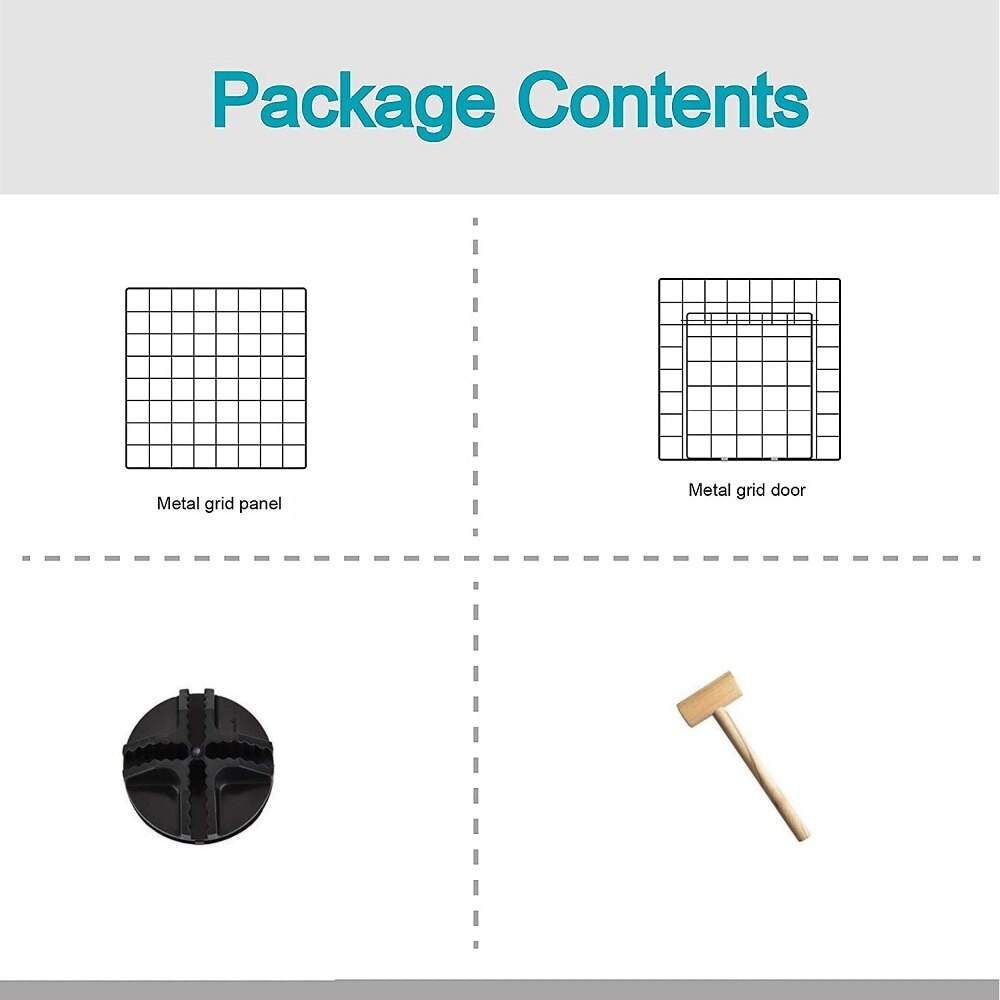 DIY Metal Mesh Pet Playpen, Small Animal Cage Metal Wire Indoor Outdoor, Portable Metal Wire Yd Fence for Small Animals