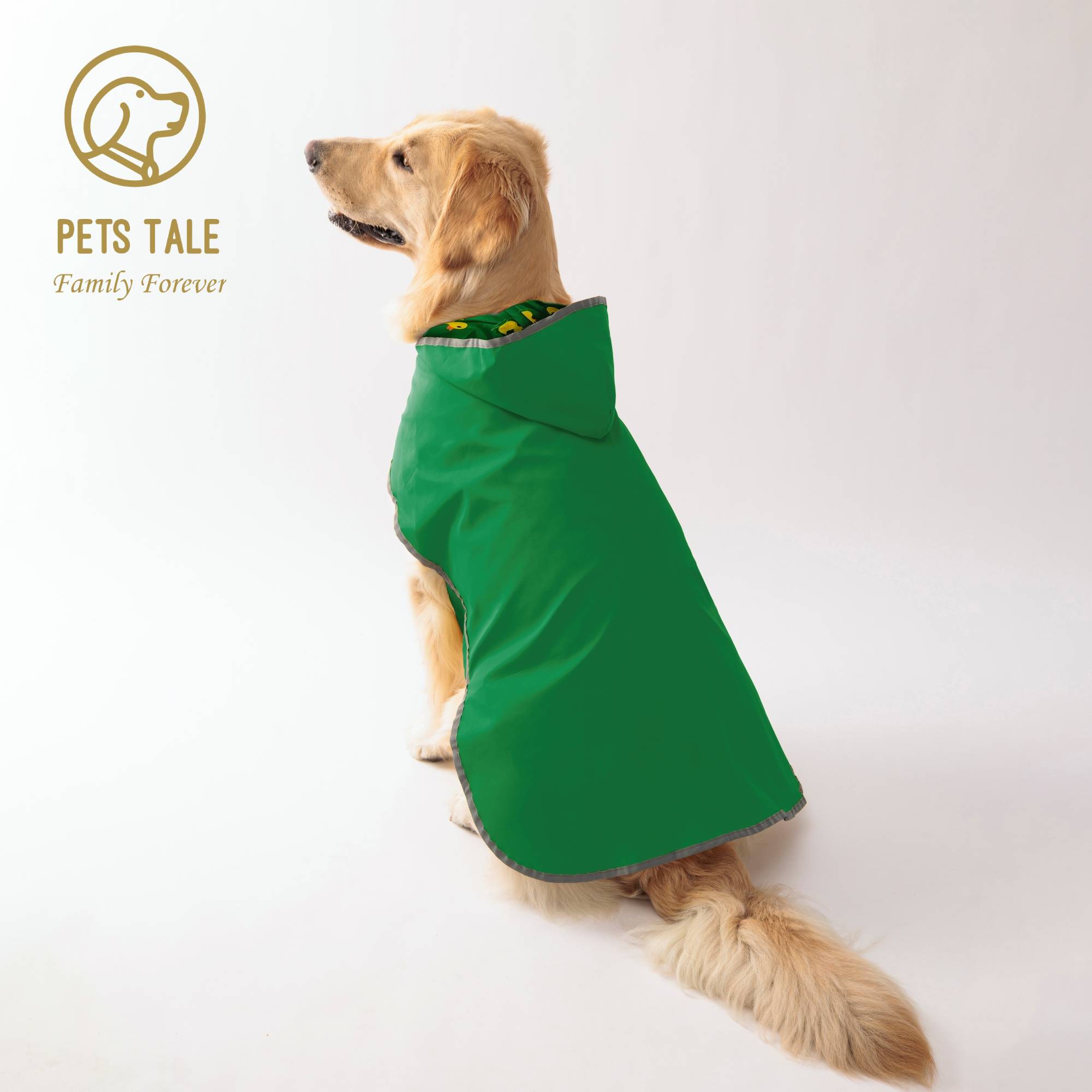 ¡Manta tu cachorro seco y : impermeable amarillo de doble capa con uso bidireccional!: XL / Verde