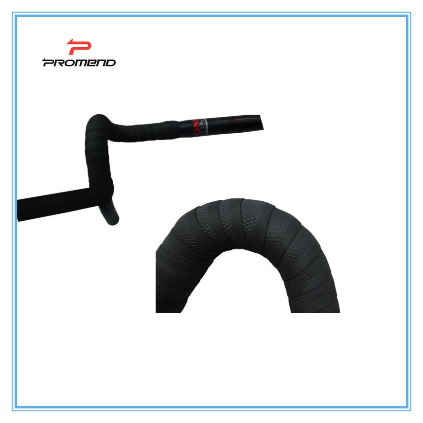 Promend Racefietsen Fiets Stuurlint Balck Mesh Antislip Waterdichte Bartape Zachte Eva Spons Tape Zwart