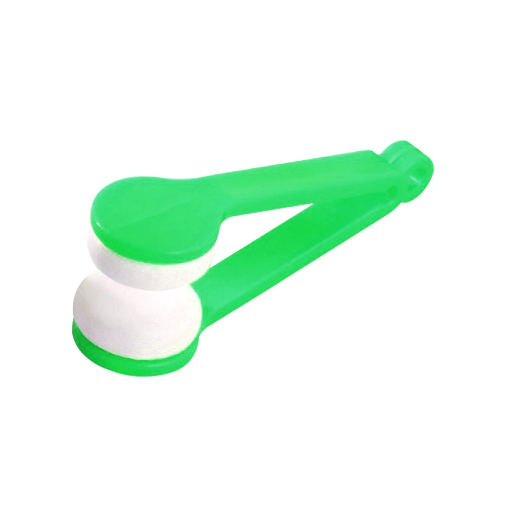 Mini Auge Gläser Objektiv Reinigung Pinsel Tragbare Weichen Mikrofaser Brille Sonnenbrille Reiniger Wischen Mikrofaser Kopf: grün