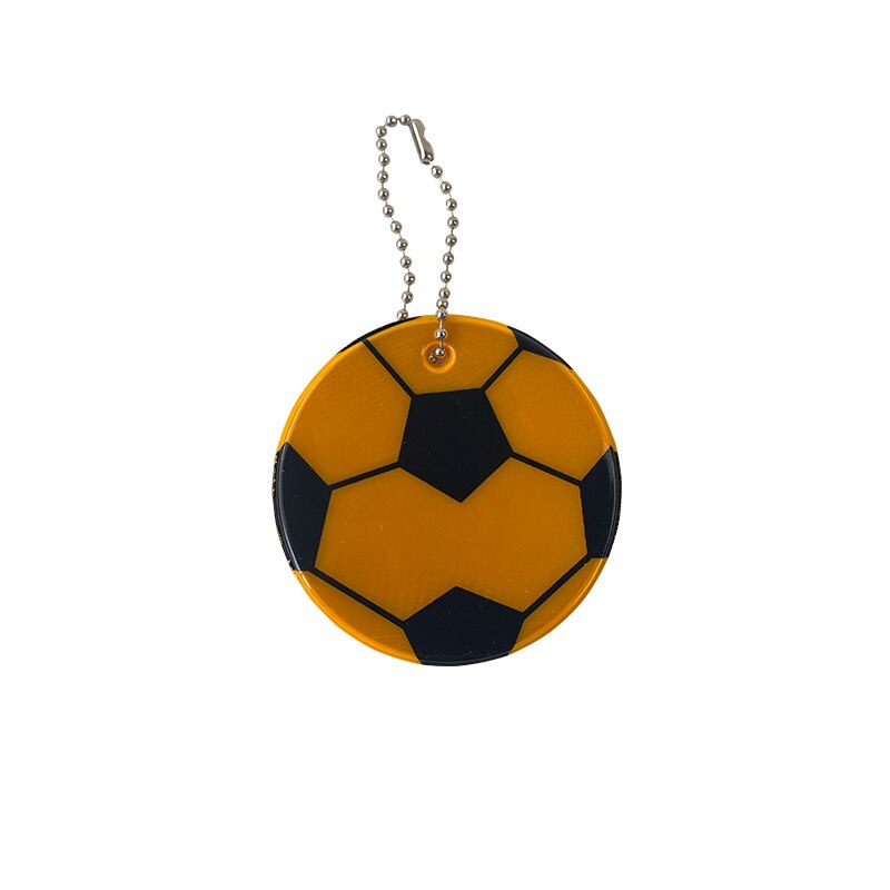6 Cm Voetbal Sleutelhangers Reflecterende Sleutelhanger Reflector Tas Hanger Accessoires Hoge Zichtbaarheid Verkeer Zichtbaar Veiligheid: Gold