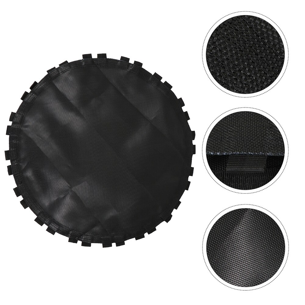 1pc vejrbestandig rund trampolin udskiftning pad sort hoppeklud med kroge (sort)