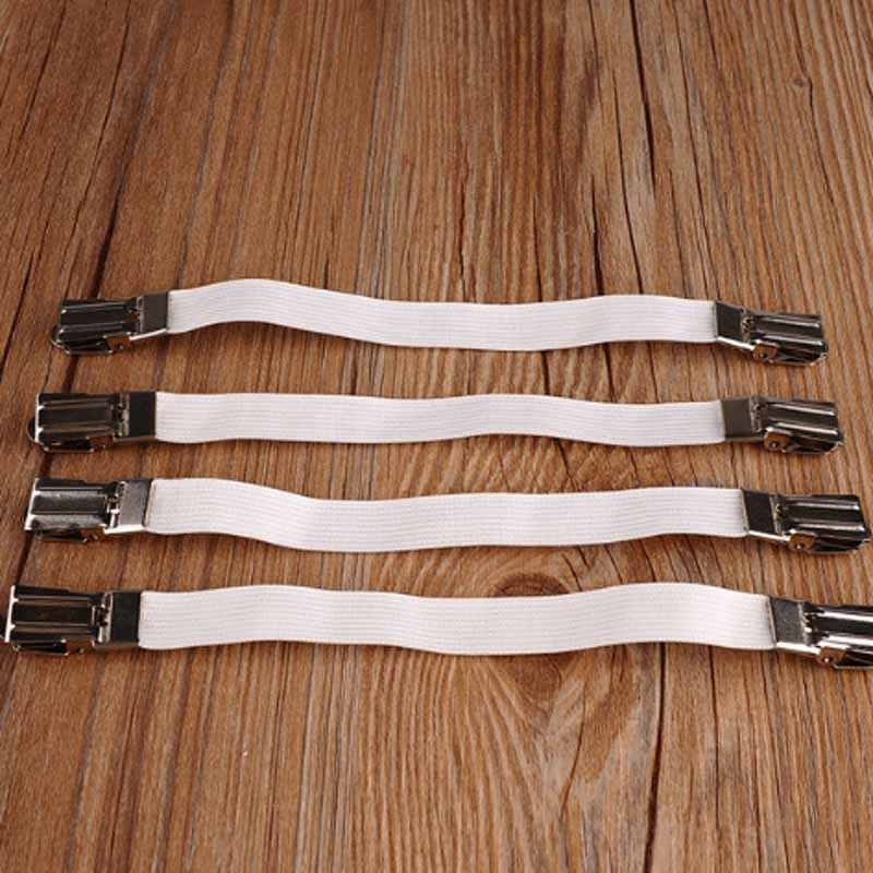 4Pcs Elastische Laken Grijpers Riemverbinder Laken Clips Matrashoes Dekens Houder Huishoudtextiel Organiseren Gadgets