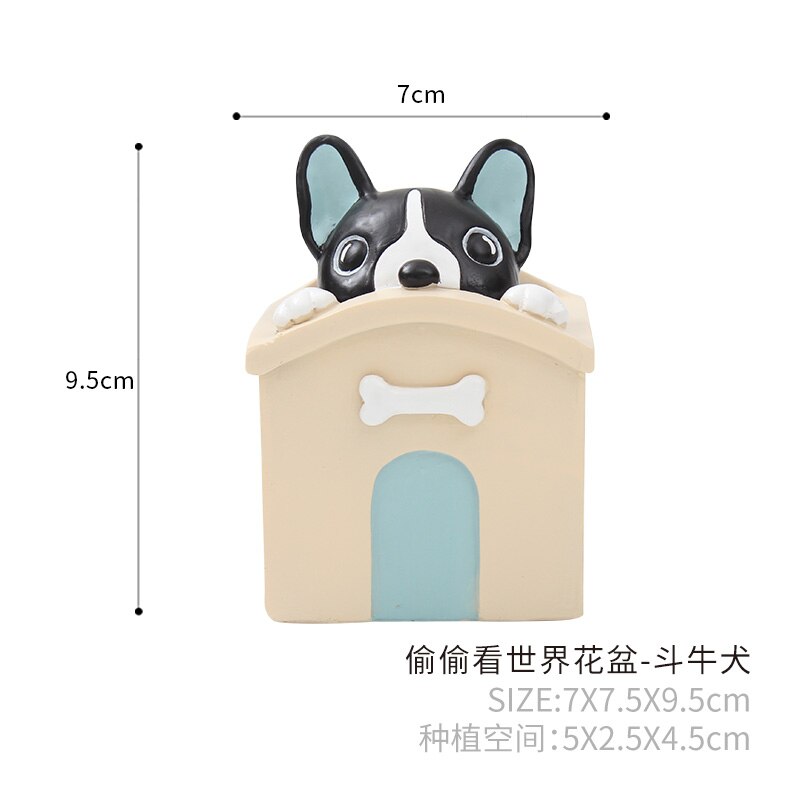 ROOGO de dibujos animados de plantador animal zakka mano artesanía flor kawaii macetas planta suculenta maceta decoración hogar: 1