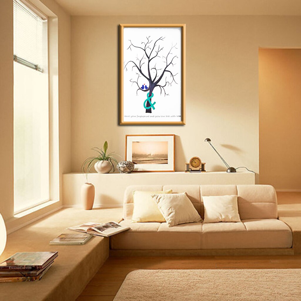 Wedding Guest Book Fingerprint Love Tree Painting for Wedding Accessories