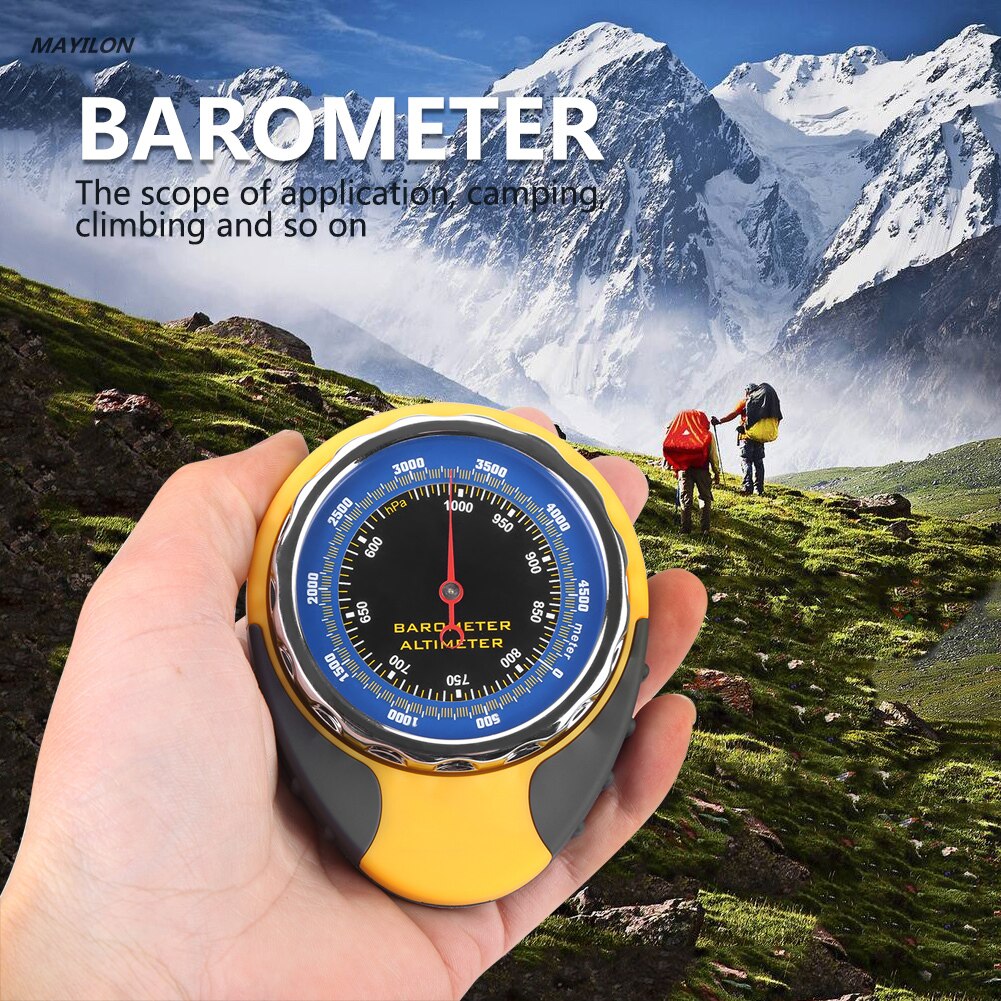 4 In 1 Multifunctional Handheld Altimeter Barometer WITH/Compass Thermometer Tool for Outdoor Hiking Camping