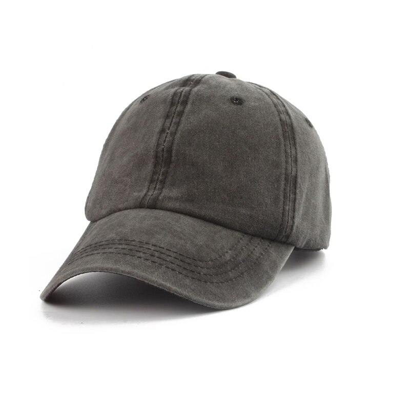 Gorra de béisbol de algodón lavada Vintage para padres e hijos, sombreros para el sol para niño y niña, gorra Snapback para bebé, novedad de 2023: L / Negro