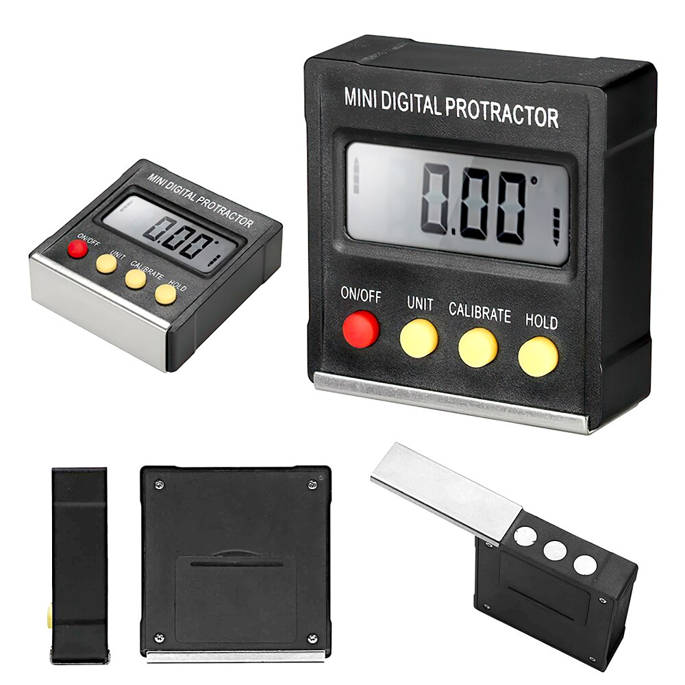 360 Degree Mini Digital Protractor Inclinometer Magnetic Angle Ruler Inclination Box Level Meter Measuring Tools