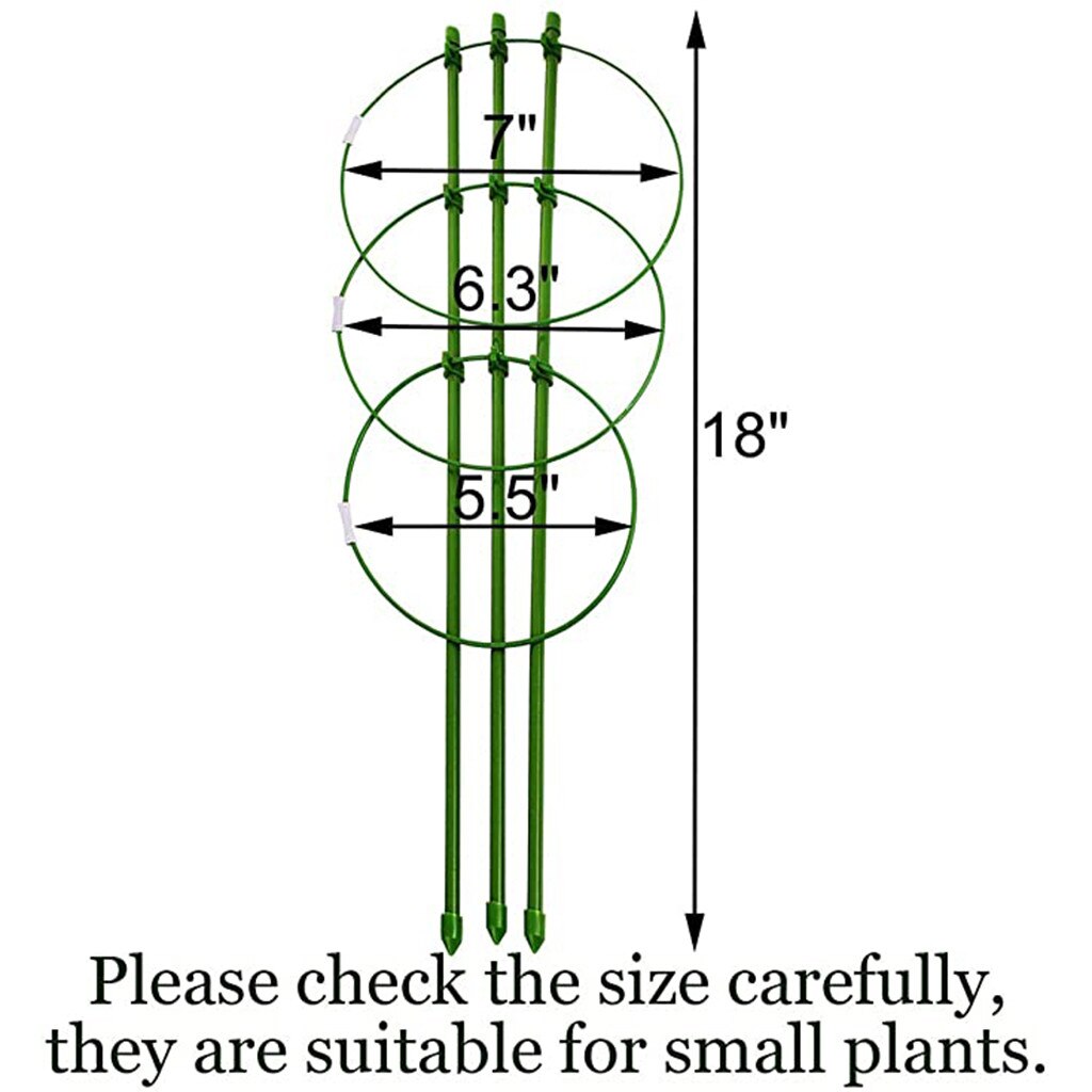 Holdbar klatreplante støtte ring bur haven espalier blomster tomat stativ med 3 ringe havearbejde tomat bur 20 juli 14