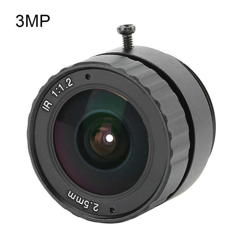 2.5mm CS CCTV Fixed Lens 3MP Mount for CCTV DSLR Removable Hood Fixed-Non-Zoom Lens