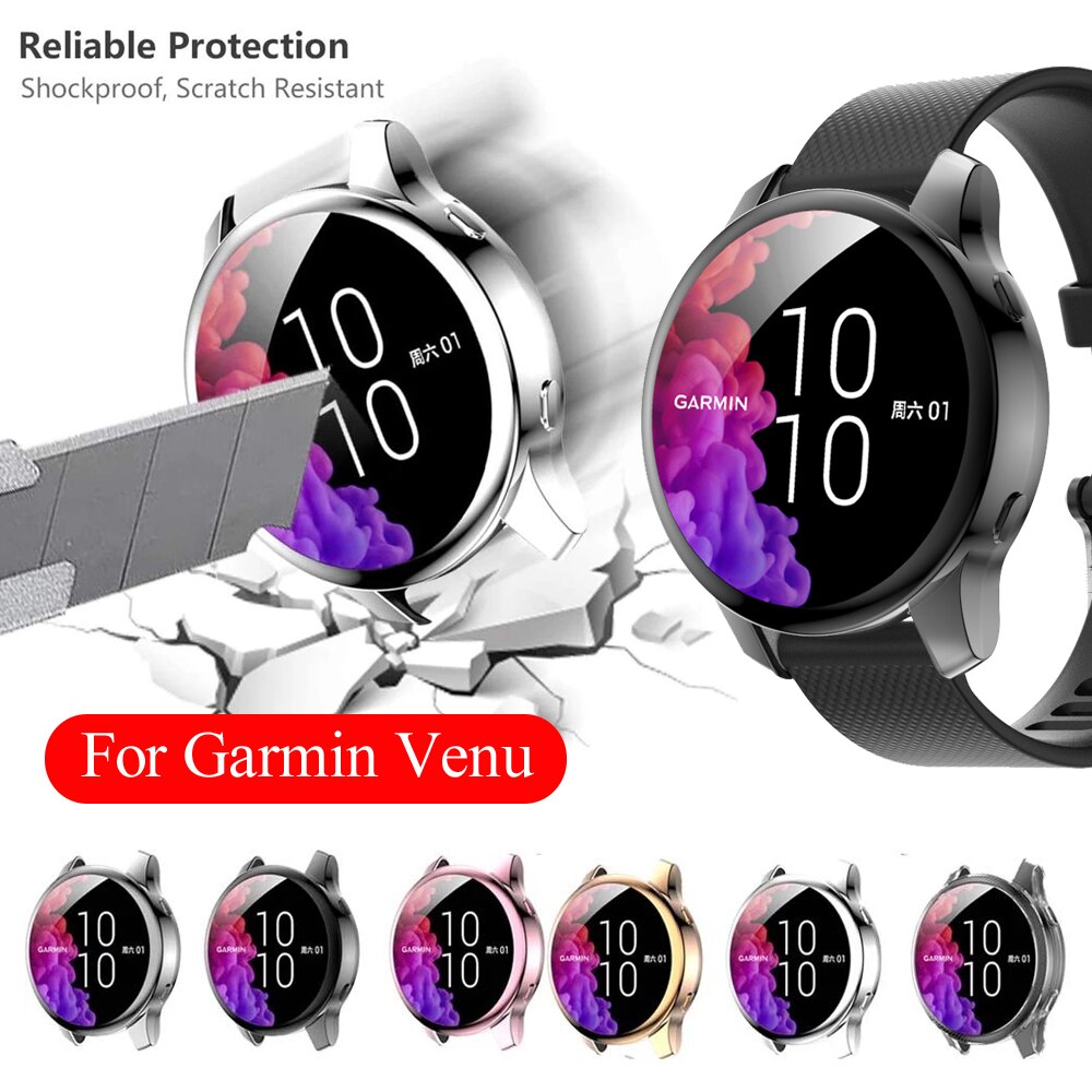 1Pc Voor Garmin Venu Ultra Dunne Tpu Horloge Case Hd Clear Beschermende Shell Anti-Kras Full Cover Screen protector Horloge Accessoire