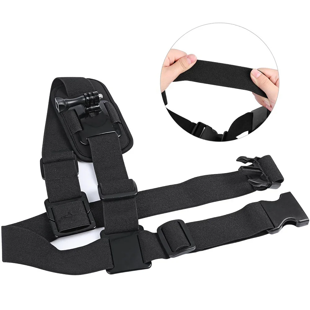 360 ° Adaptador de arnés de pecho para montaje en correa de hombro para GoPro Hero 12 11 10 9 8 7 6 5 4 3+ 3 Black Edition Xiaomi Yi