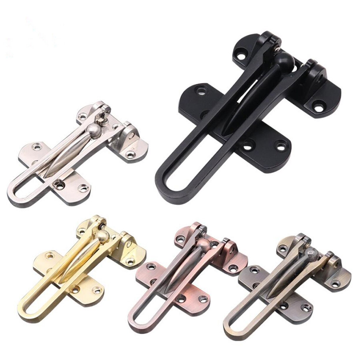 Hardware Security Door Bolt Front Door Locks for Kids, Home Reinforcement Lock for Swing-in Doors