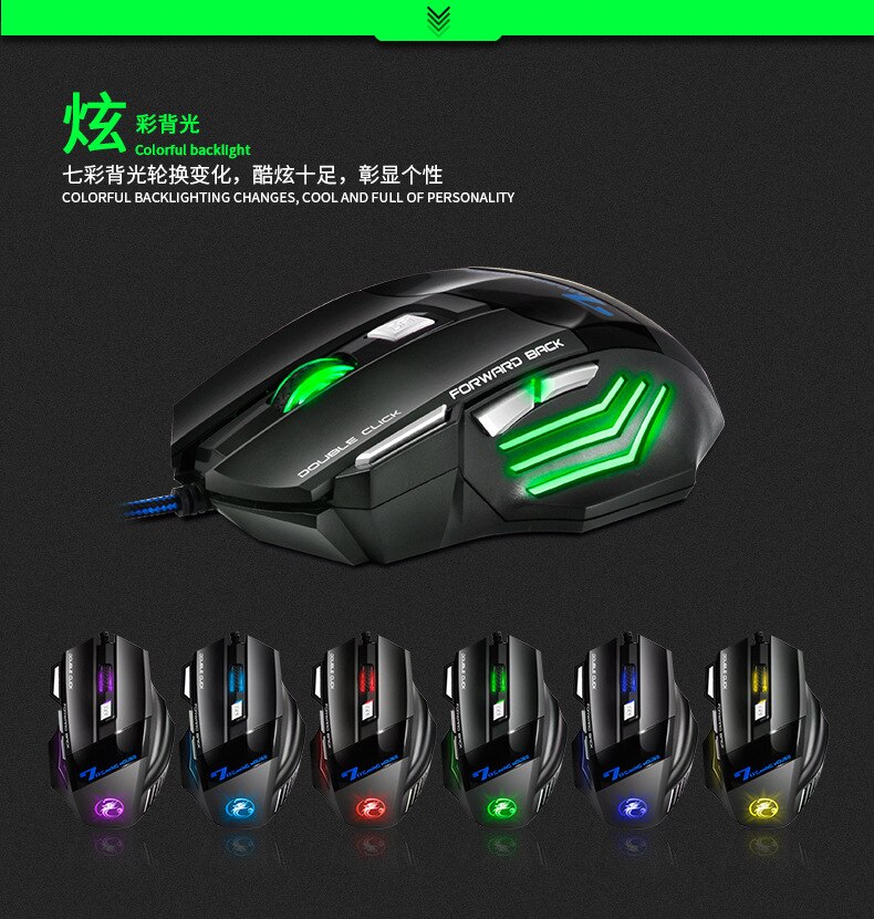 Gaming Keyboard Wired Gaming Mouse Kit with Rgb Backlit Keyboard Gamer Ergonomic Mause, Suitable for Pc Laptops