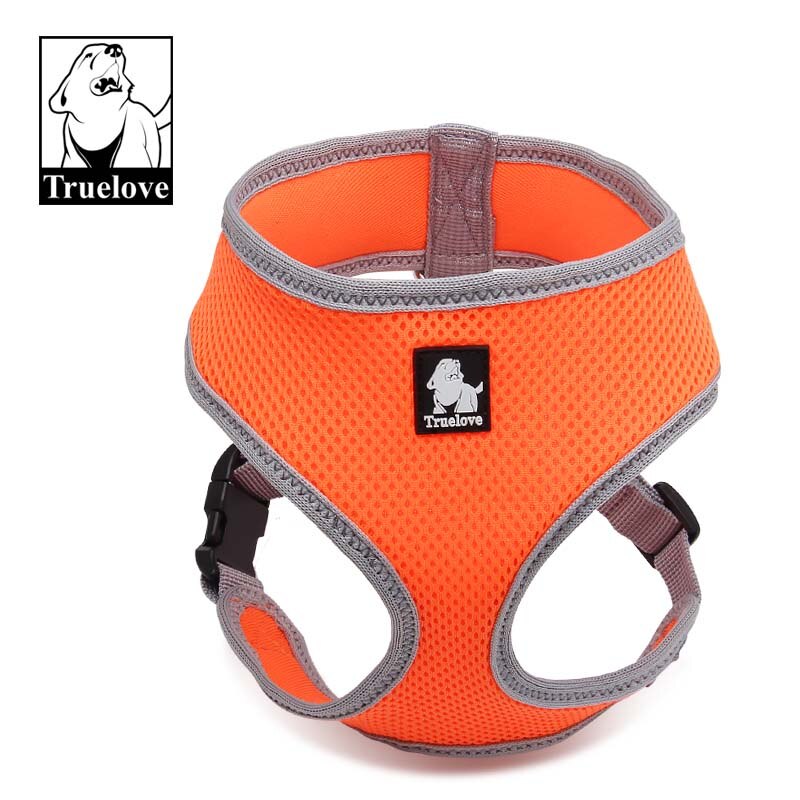 Truelove Puppy Cat Pet Dog Harness Breathable Mesh Nylon dog Harness Strap Soft Walk Vest Collar For Small Medium Size Dog Pets: XS 28-36cm Chest / orange