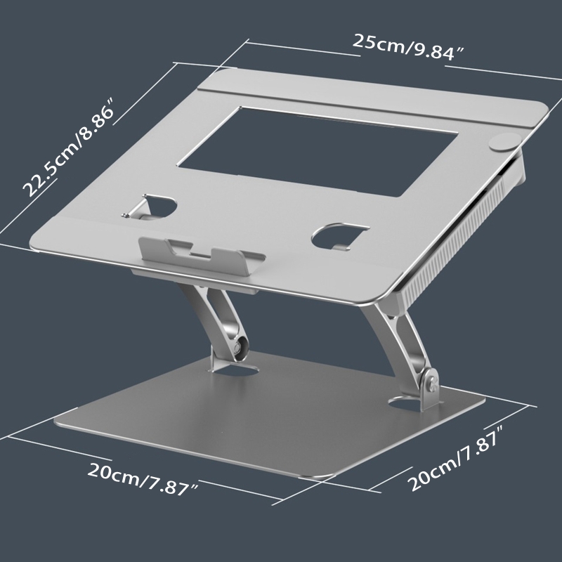 Aluminum Foldable Laptop Stand Computer Riser Ergonomic Laptop Holder Stable 101A