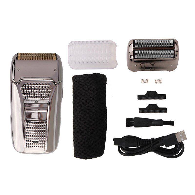 WEIDZ Electric Shave One Blade Shaver For Men Wet Dry Use Beard Trimmer Rechargeable Razor For Men Shaving Machine: Silver