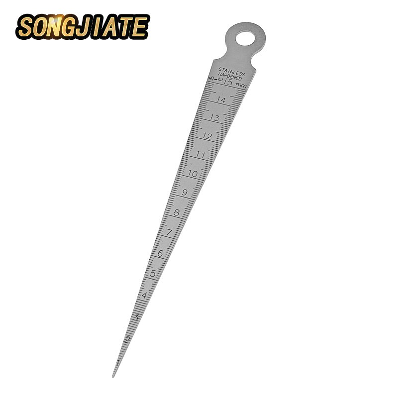 SONGJIATE stainless steel gap ruler straight steel ruler tapered ruler aperture gauge