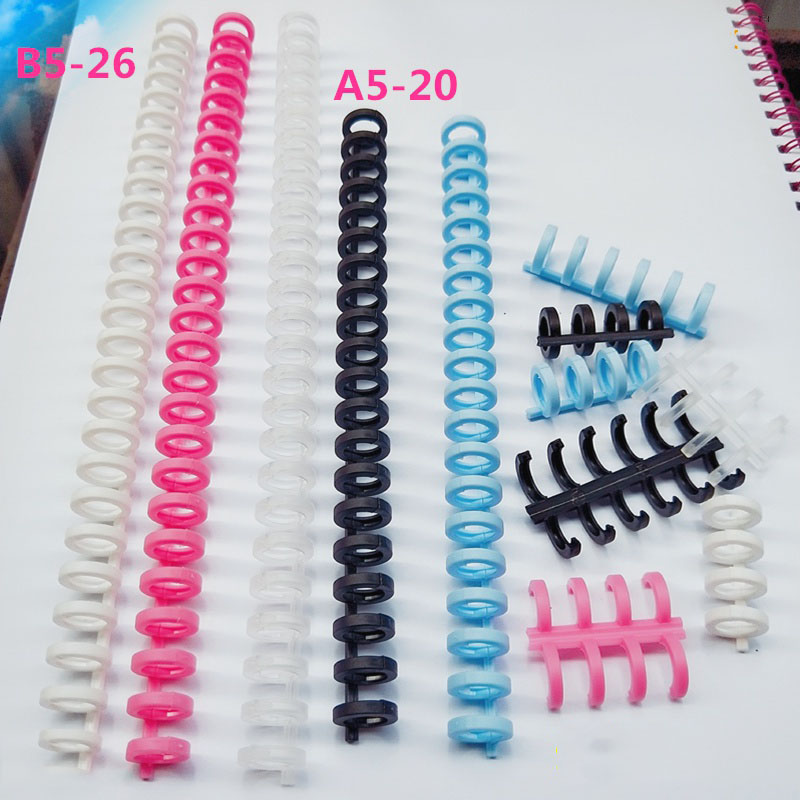 12mm Loose-leaf Plastic Binding Bar 30/25/20/5 Hole Rings Coil DIY Notebook Journal Diary Spring Spiral Booking Strip For School