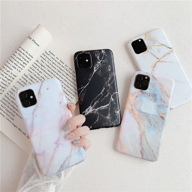 Matte Marble Case For Samsung Galaxy A51 Back Cover on Soft IMD Silicone Phone Coque For Samsung A51 Shell Skin Capa