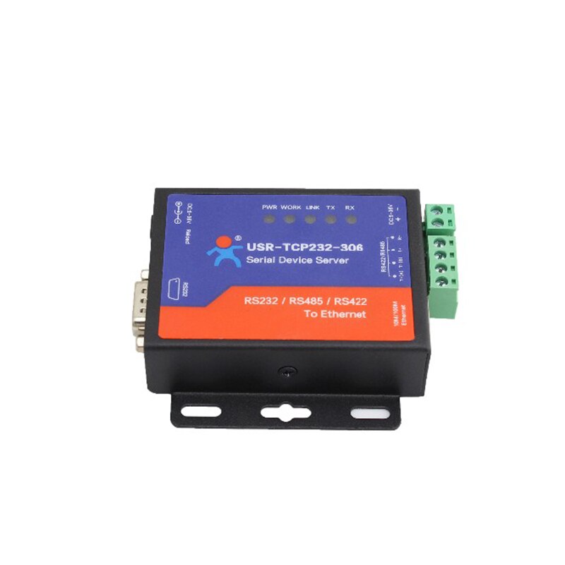 USR-TCP232-306 Industrial Serial port RS232/RS485/RS422 to Ethernet TCP/IP Server converter for building automation system