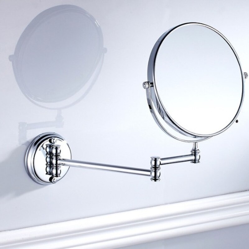 Retro Bathroom 8 Inch Folding Makeup Mirror Flip Telescopic Mirror Personality Wall Hanging Bathroom Mirror