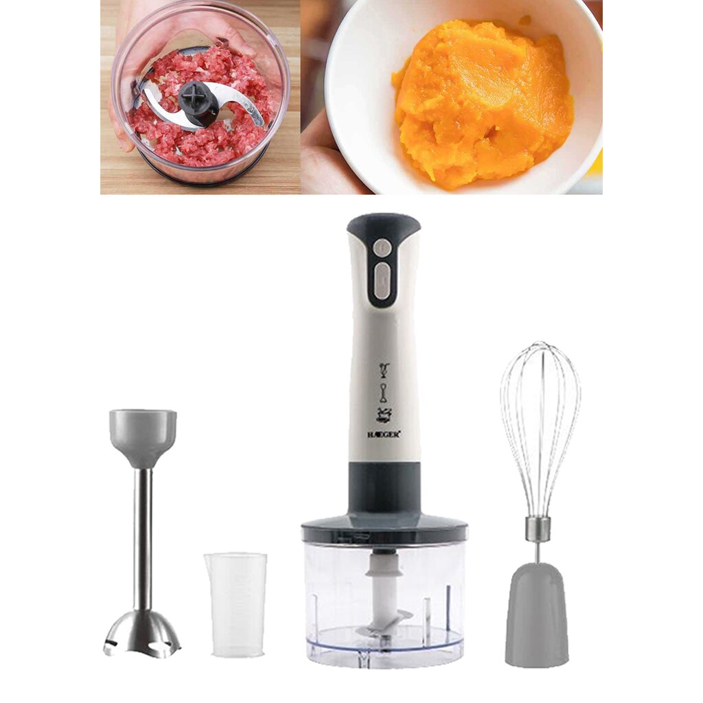 Hand Stick Blender Mixer Vegetable Chopper Whisk White
