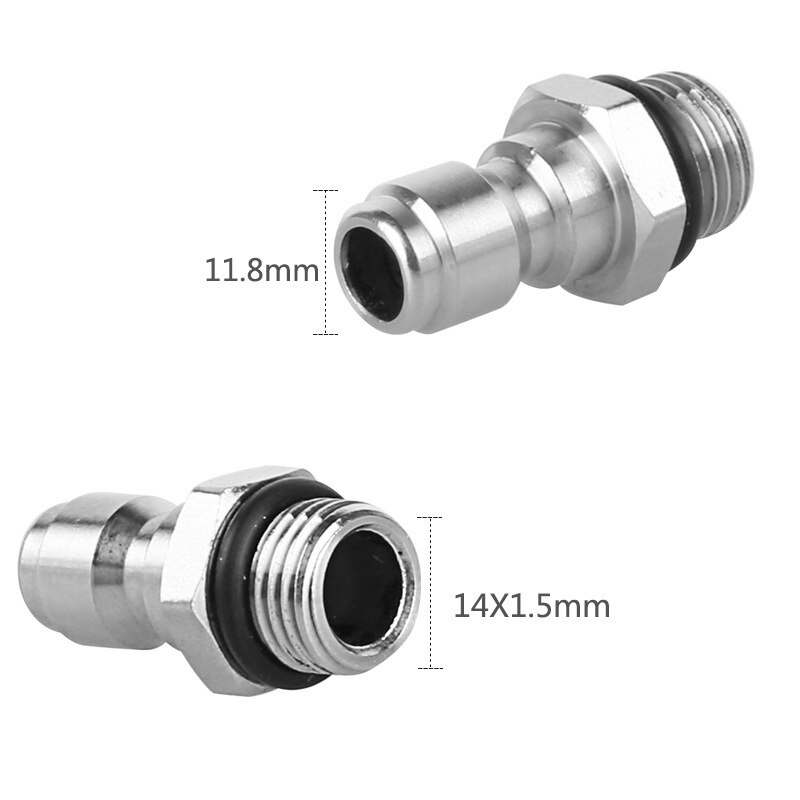 2 Adaptateurs Nettoyeur Haute Pression - Acier Inox 304, 1/4" NPT Mâle, Jusqu'à 5000 PSI - 7